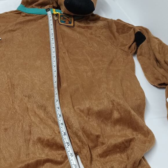 one piece hooded Scooby-Doo Halloween costume boys/girls youth M jumpsuit w/tail - Picture 7 of 12